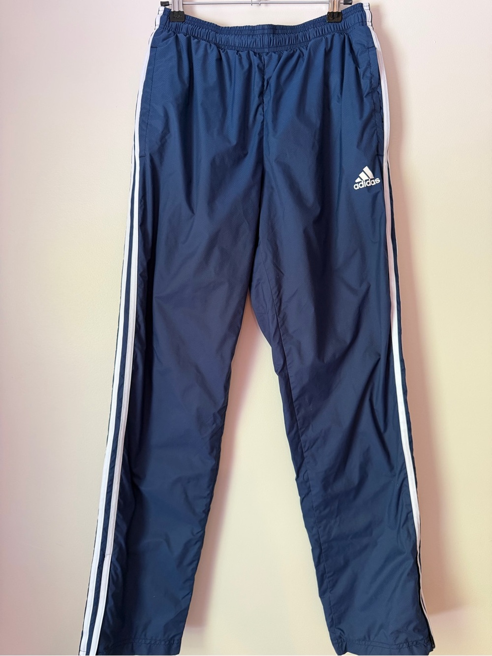 Adidas Woman Vintage Navy Track Pants with White Stripes